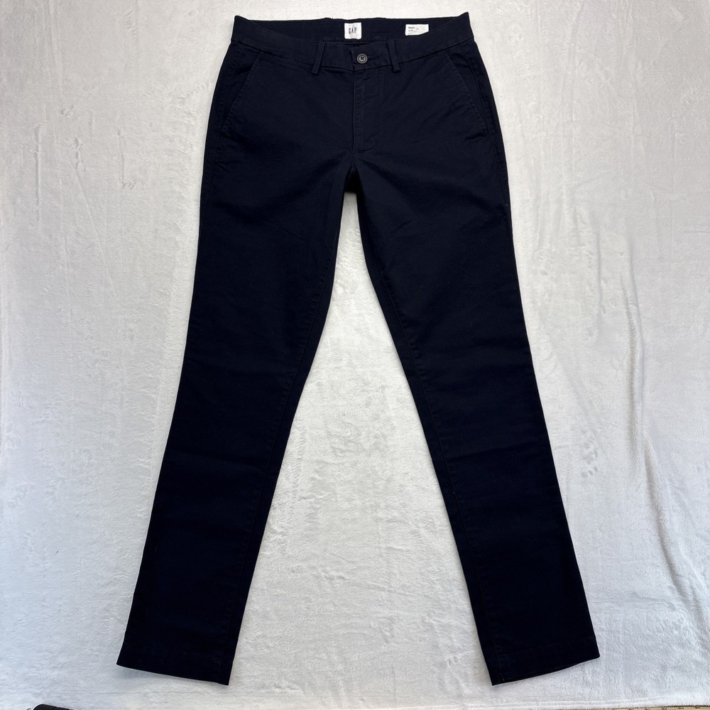 Gap Pants Men's Size 30x32 Black Slim Straight Leg Mid Rise Stretch